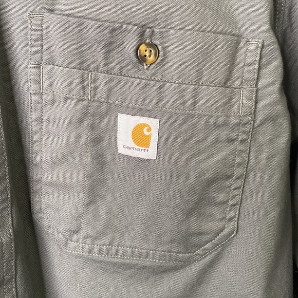 Carhartt Rugged Flex Rigby Relaxed Fit Button Down Shirt Long Sleeve Workwear - Picture 4 of 16